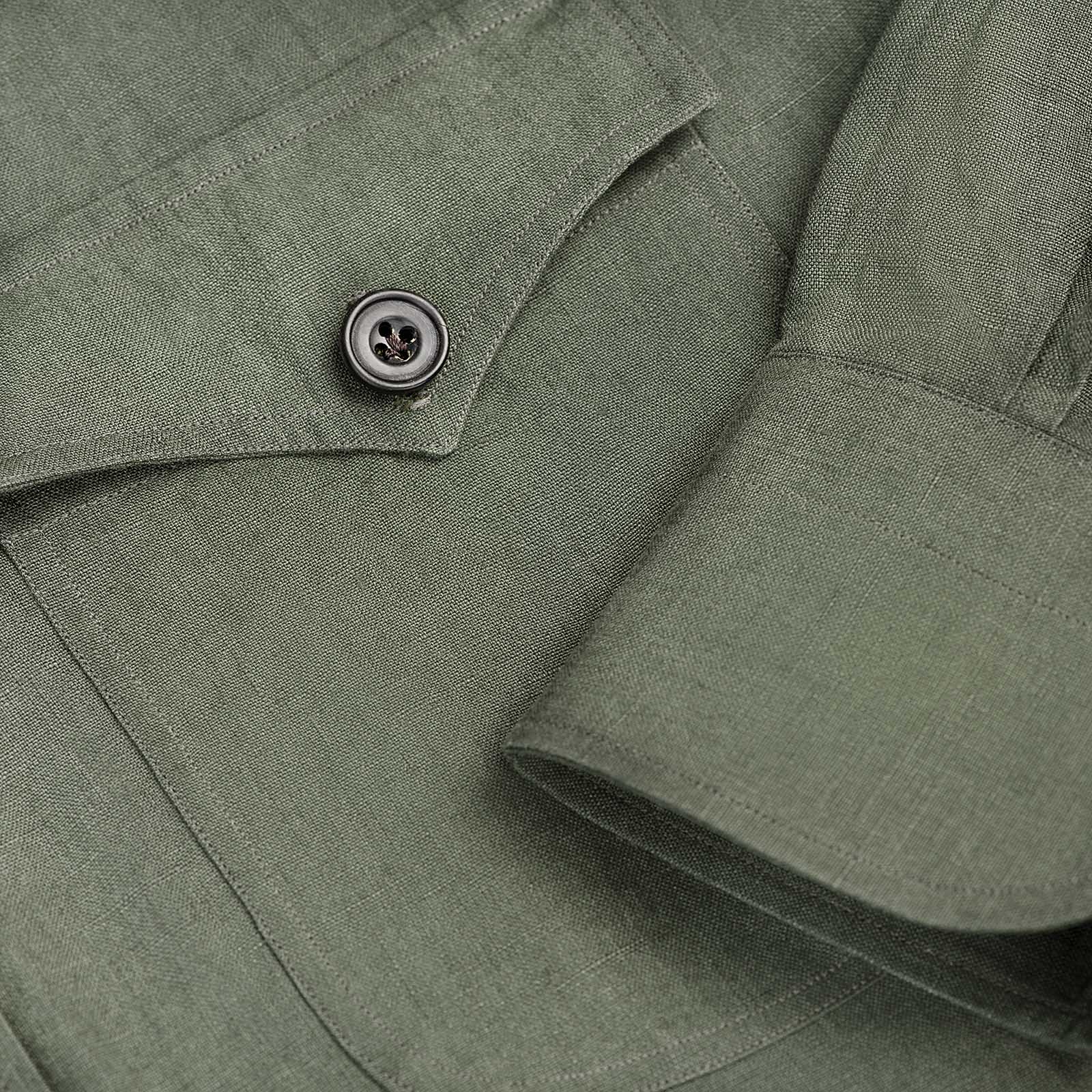 Mariano Rubinacci - Green linen safari jacket