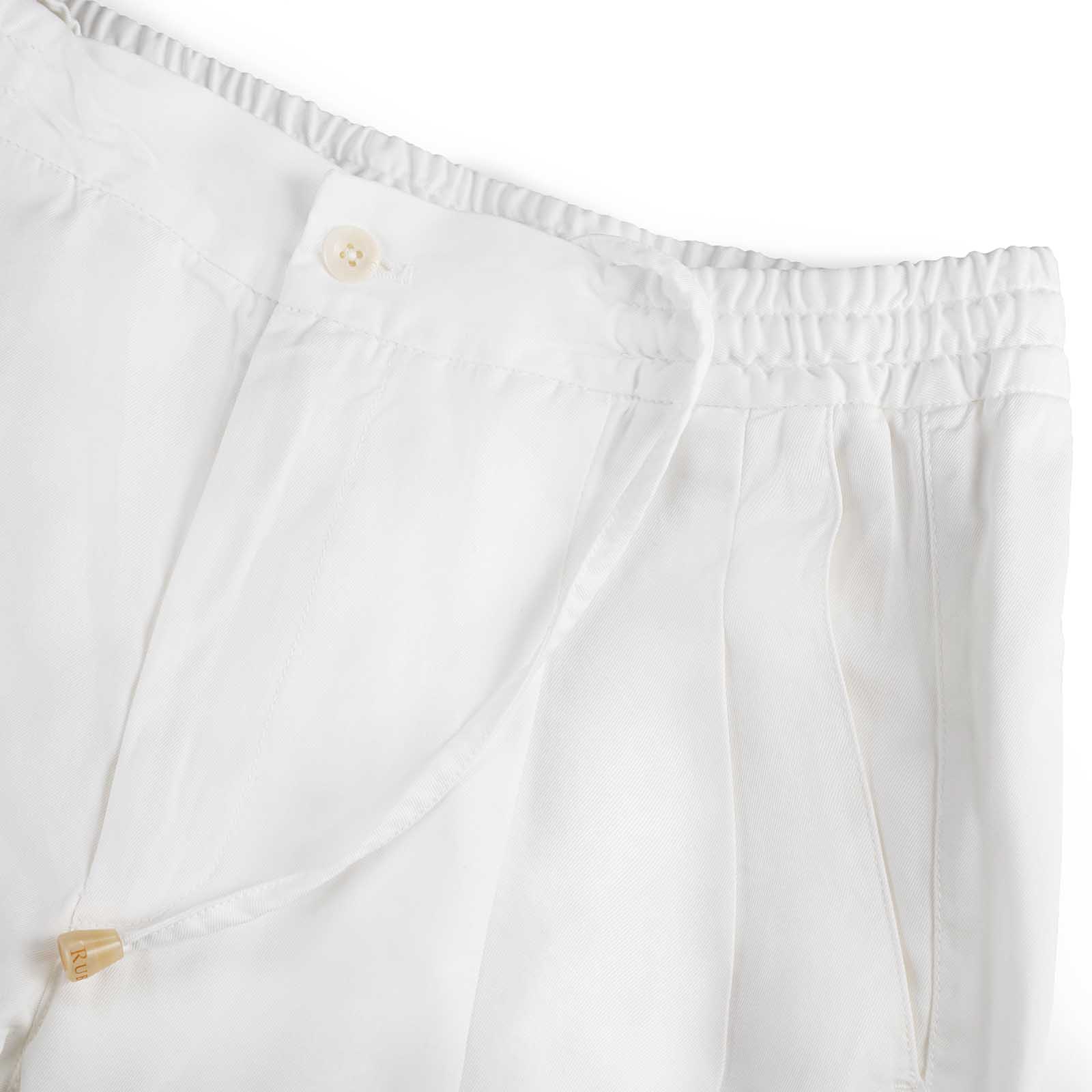 Mariano Rubinacci - White cotton leisure pants