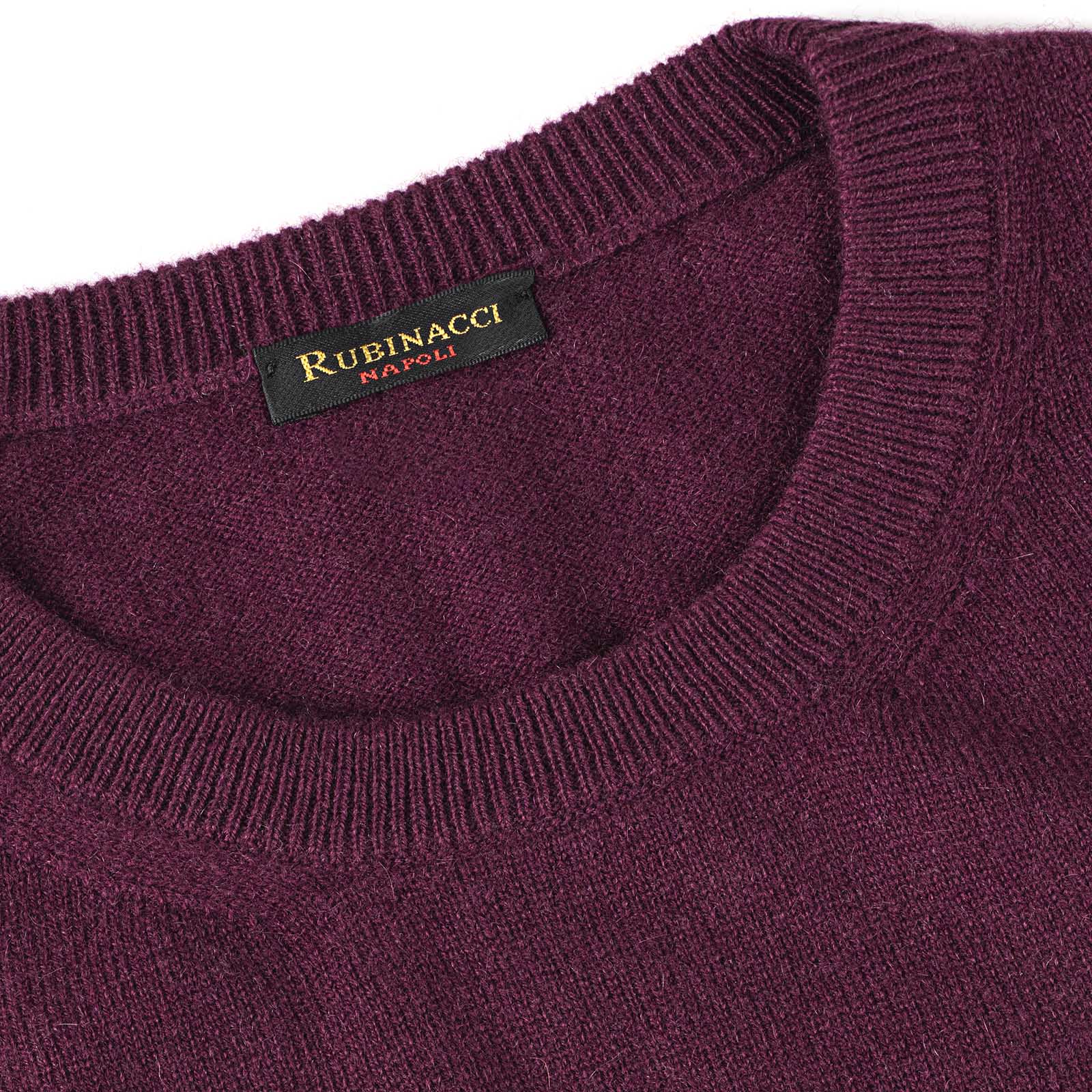 Mariano Rubinacci - Wine cashmere crew-neck sweater