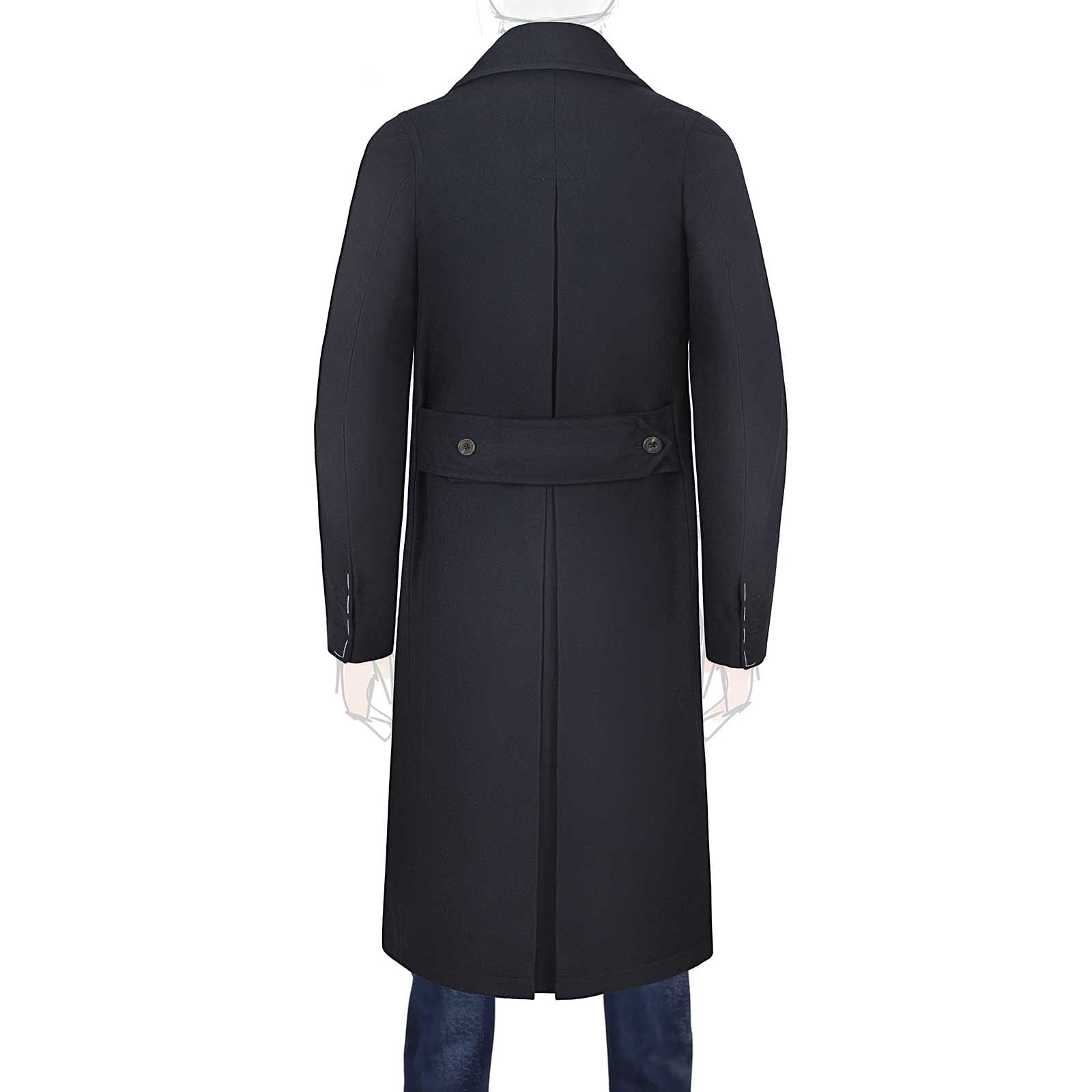 Mariano Rubinacci - Blue super 200's wool ulster coat