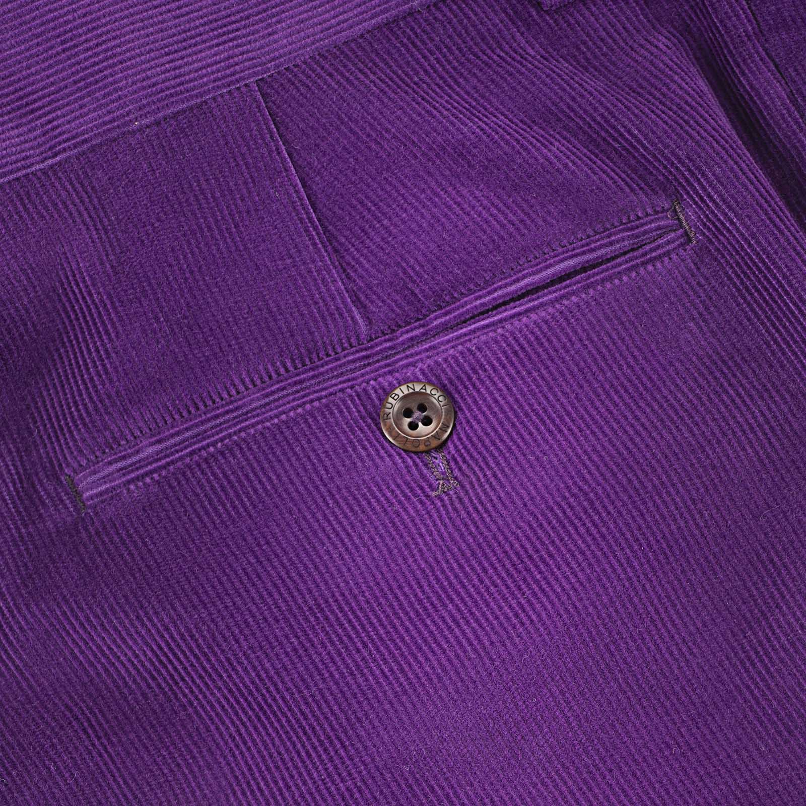 Peter England Jeans Purple Cotton Slim Fit Trousers