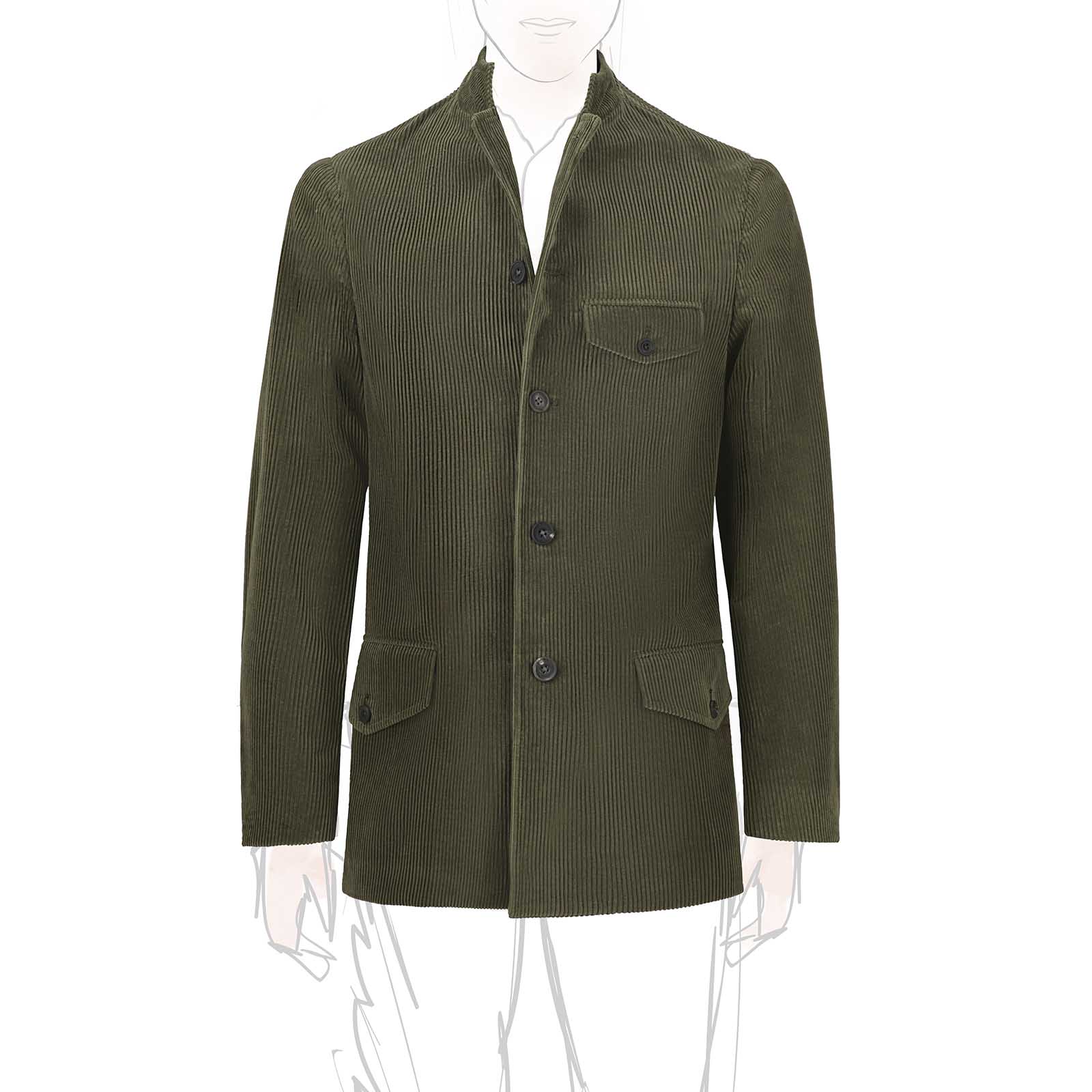 Mariano Rubinacci - Vintage archive military green corduroy Stefano jacket