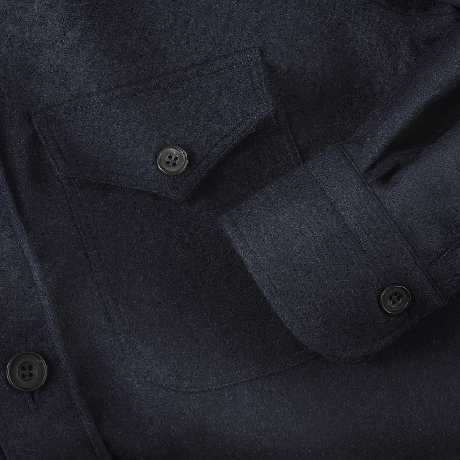 Mariano Rubinacci - Blue wool and silk safari jacket