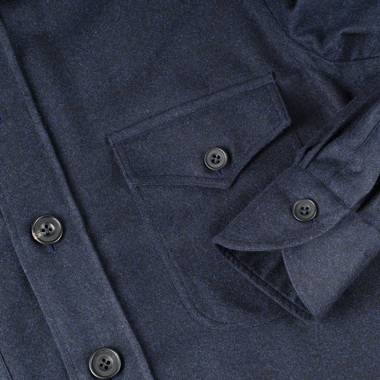 Mariano Rubinacci - Blue wool safari jacket